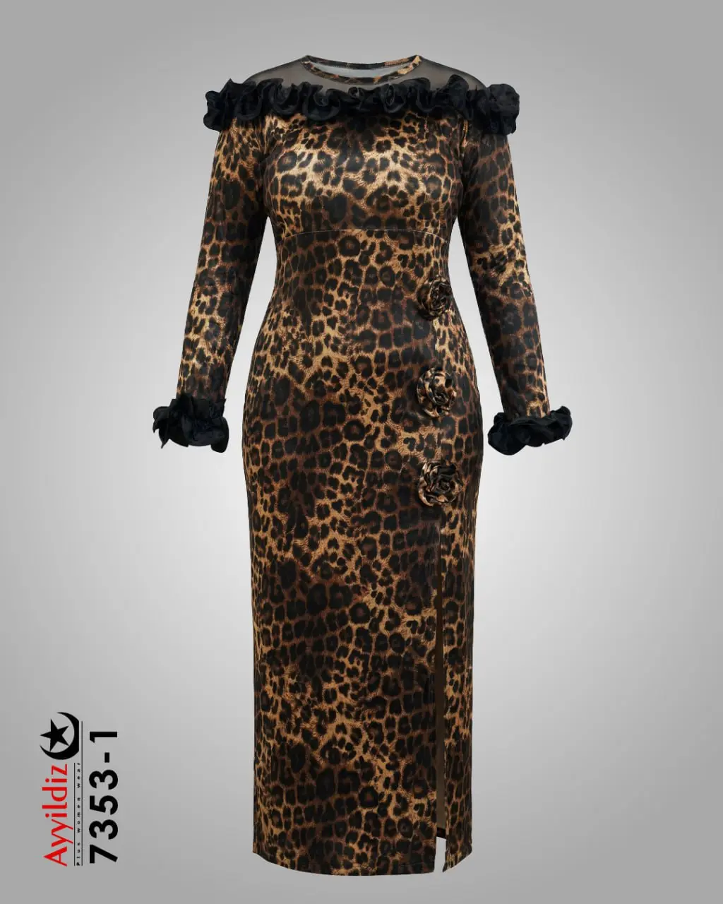 پیراهن مجلسی سایز بزرگ زنانه سری Aylux کد 7353 تصویر کاتالوگ