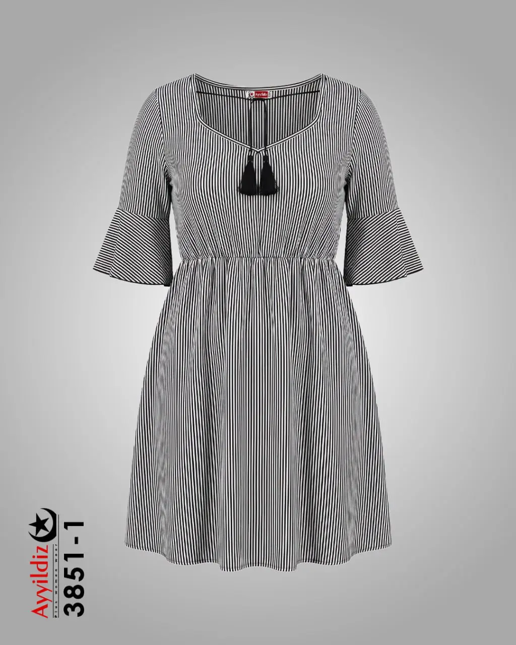 تونیک راحتی سایز بزرگ زنانه کد 3851 تصویر کاتالوگ