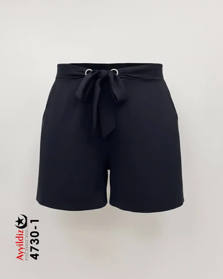 شورتک سایز بزرگ زنانه کد 4730 مشکی