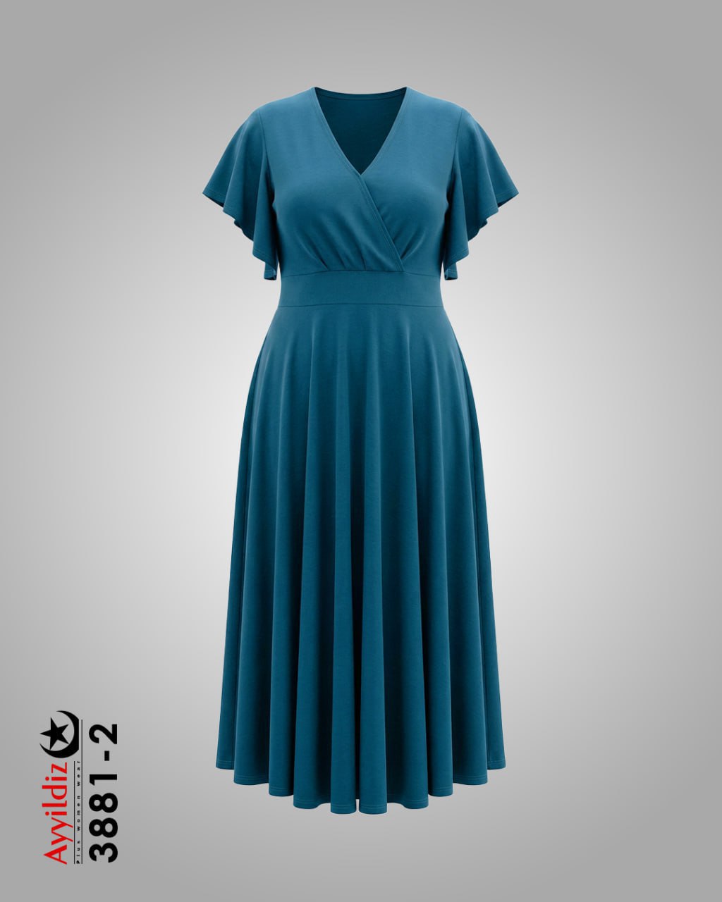 پیراهن بلند مجلسی سایز بزرگ زنانه کد 3881 کله غازی