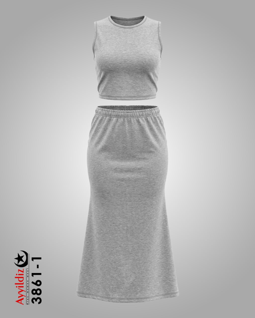 کراپ دامن راحتی نخی سایز بزرگ زنانه کد 3861 تصویر کاتالوگ