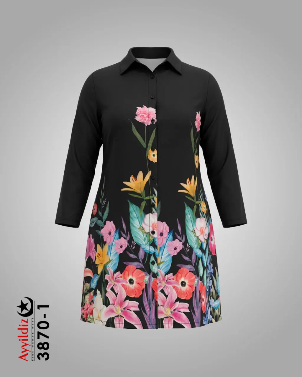 پیراهن کوتاه مجلسی سایز بزرگ زنانه کد 3870 تصویر کاتالوگ