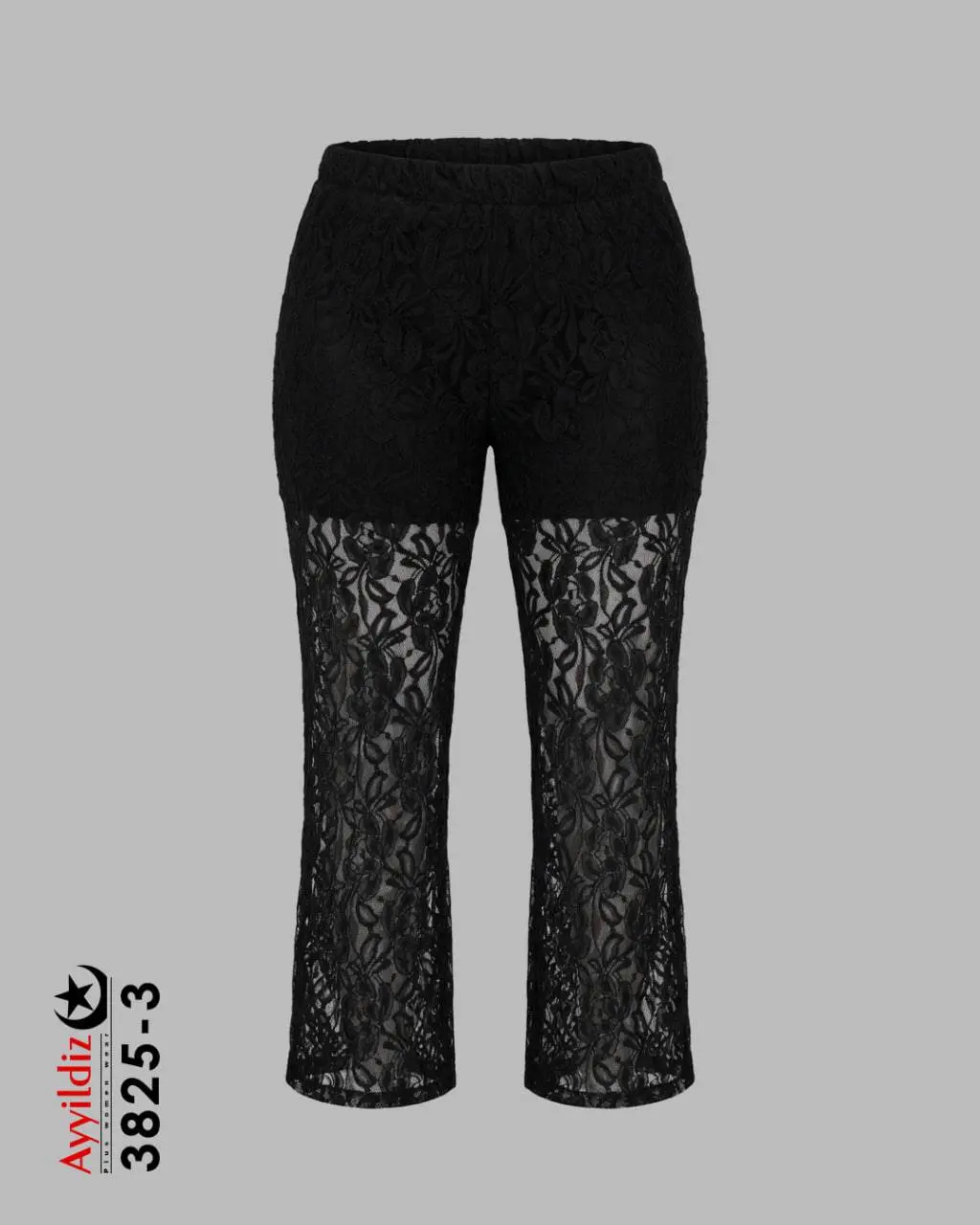 شلوار کلاسیک مجلسی سایز  بزرگ زنانه کد 3825-3 مشکی