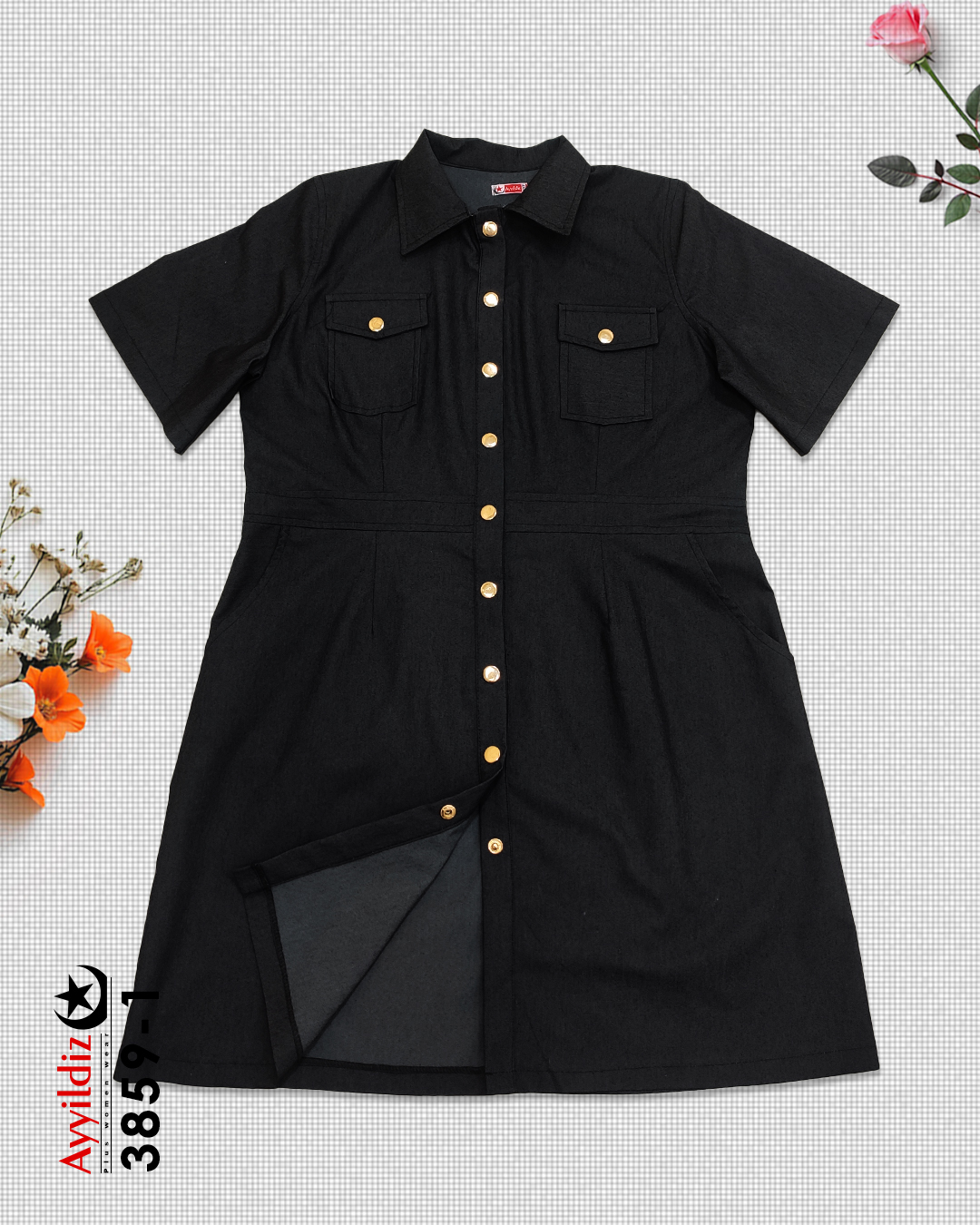 تونیک سای بزرگ زنانه لی کاغذی کد 3859 تصویر کاتالوگ