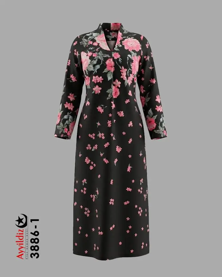 پیراهن مجلسی آستین بلند سایز بزرگ زنانه کد 3886 تصویر کاتالوگ