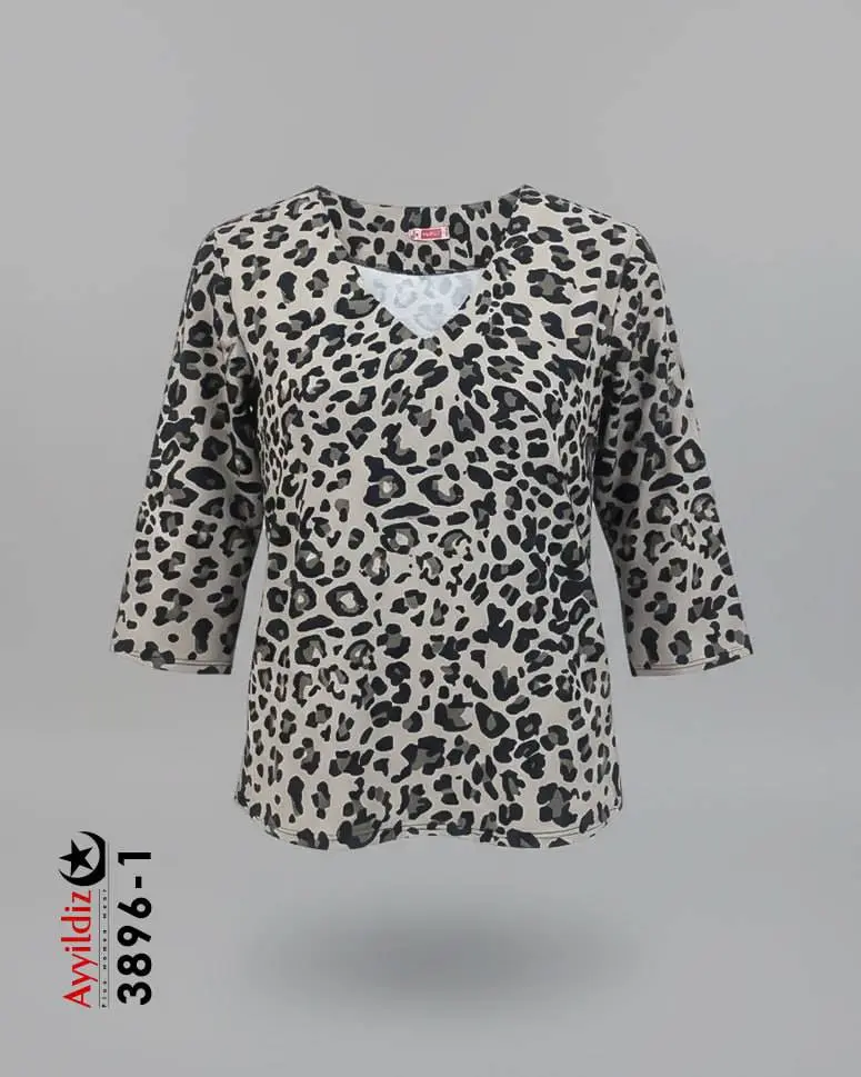 بلوز نخی سایز بزرگ زنانه کد 3896 تصویر کاتالوگ