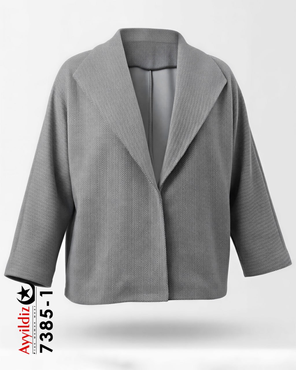 کت کراپ ترند سایز بزرگ زنانه کد 7385 تصویر کاتالوگ