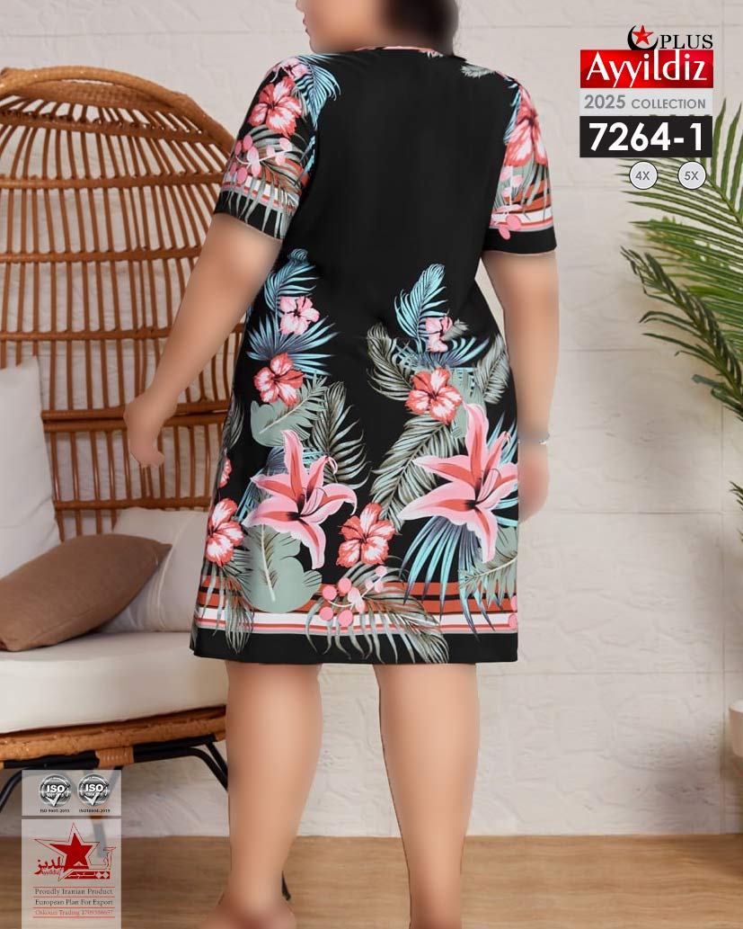 تونیک راحتی سایز بزرگ زنانه کد 7264
