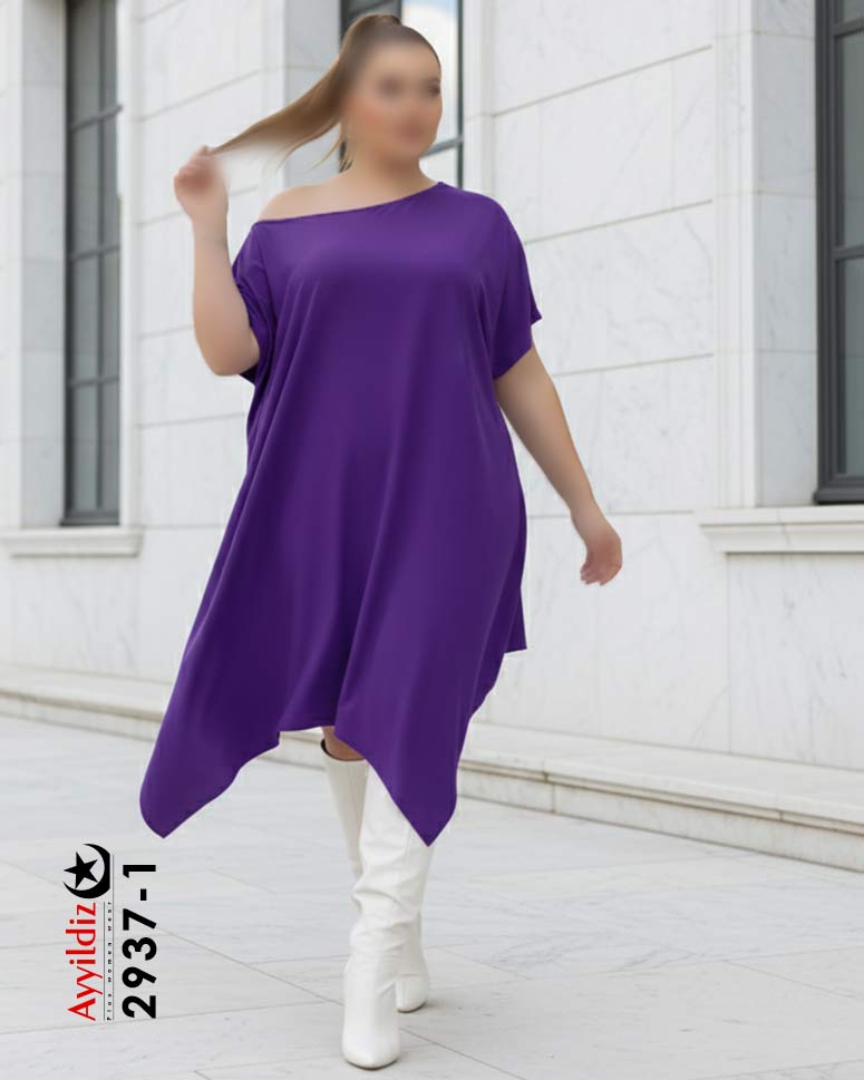 تونیک راحتی سایز بزرگ زنانه کد 2937