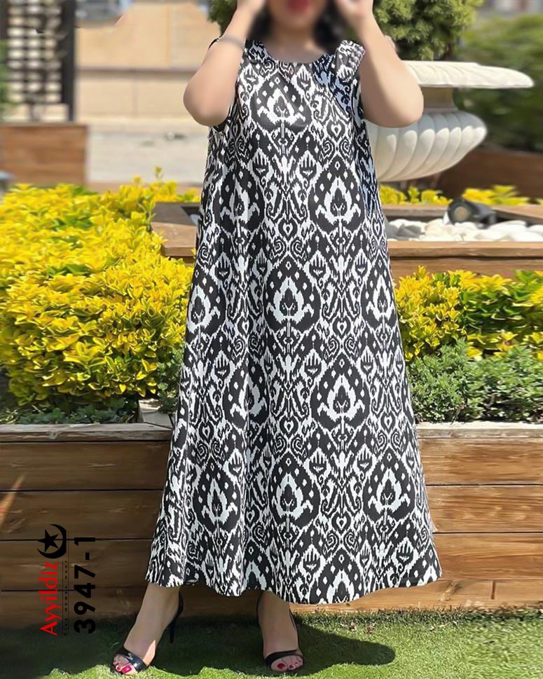 سارافون مانتو سایز بزرگ زنانه کد 3947