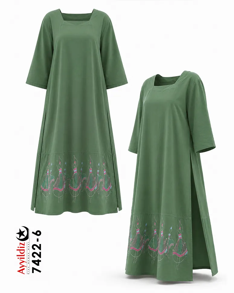 کفتان الیاف سایز بزرگ زنانه کد 7422 سبز