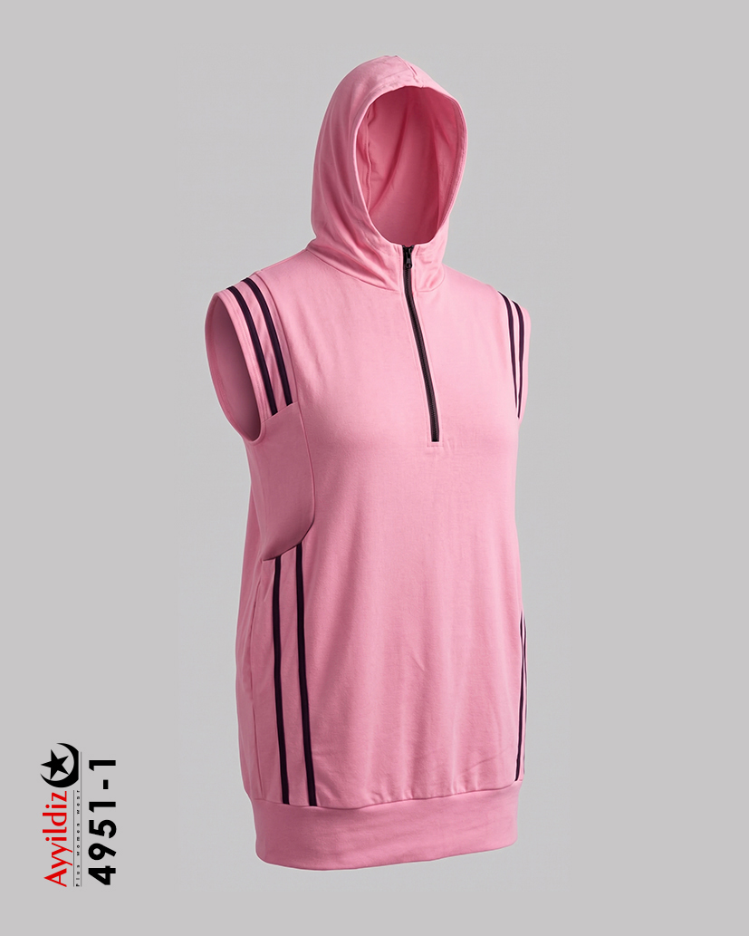 وست اسپورت لانگ سایز بزرگ زنانه کد 4951 صورتی