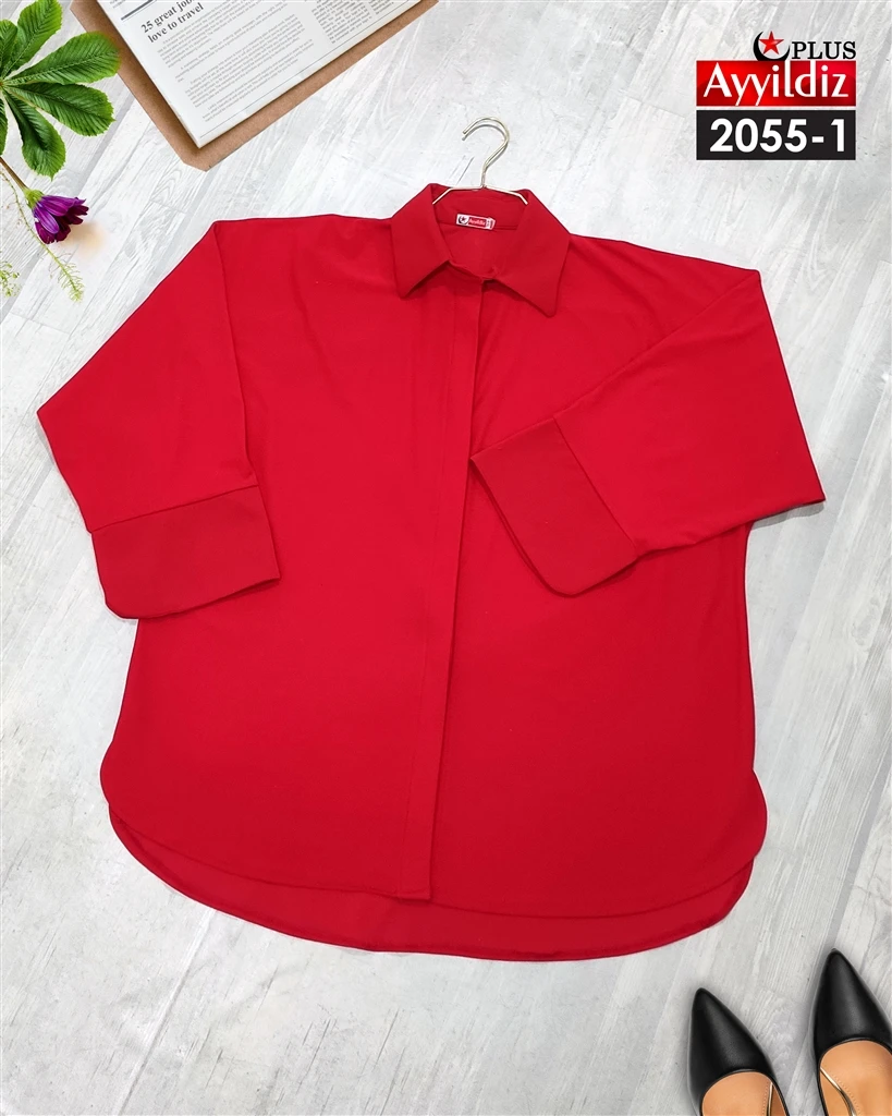 شومیز مجلسی سایز بزرگ زنانه  کد 2055
