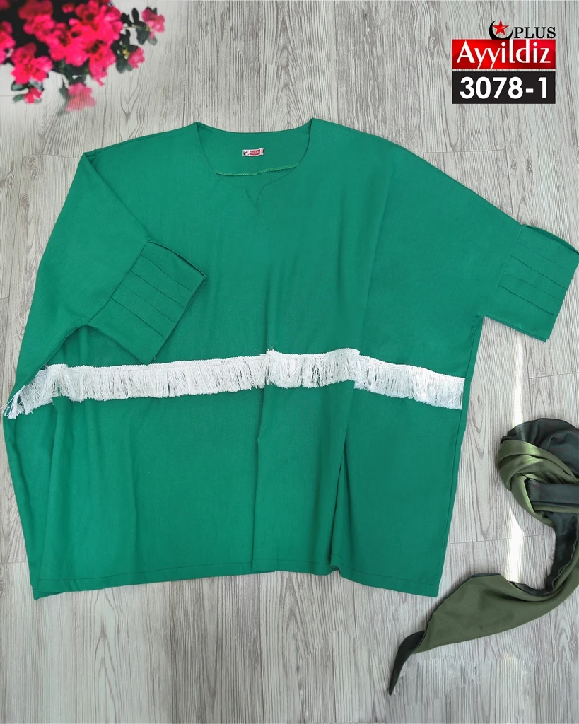 مانتو آزاد سایز بزرگ زنانه  کد 3078