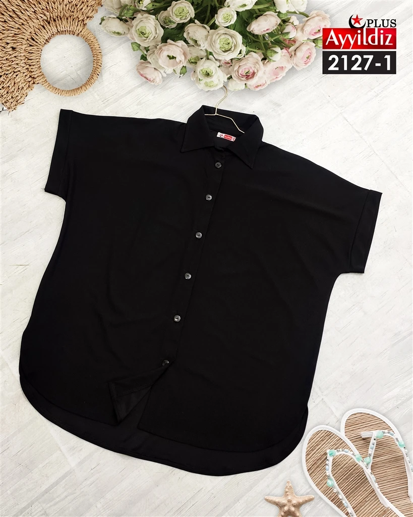 شومیز سایز بزرگ کرپ کش کد 2127