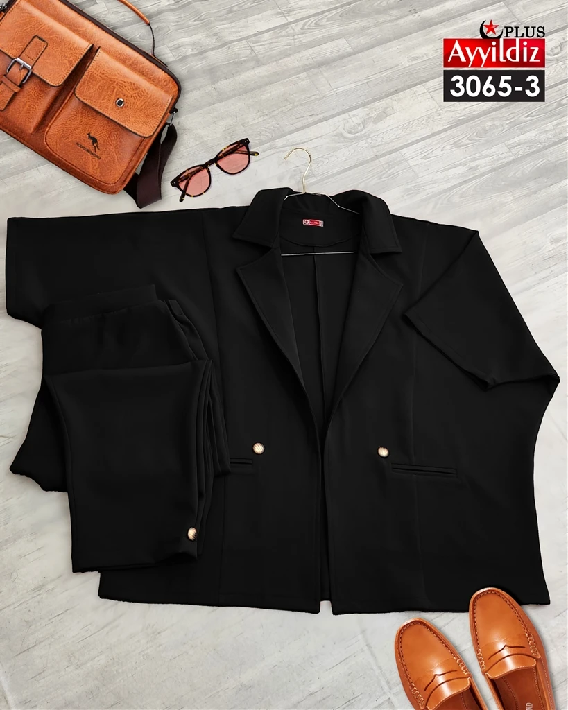 کت شلوار مجلسی سایز بزرگ زنانه کد 3065