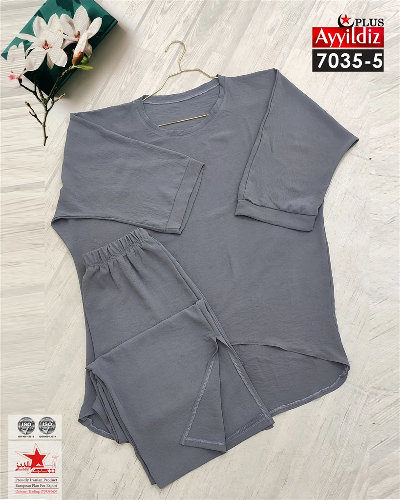 ست تیشرت شلوار سایز بزرگ ابروبادی کد 7035