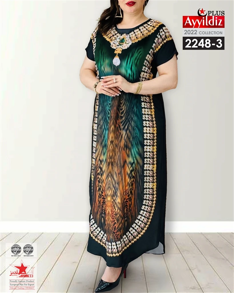 پیراهن مجلسی سایز بزرگ زنانه کد 2248