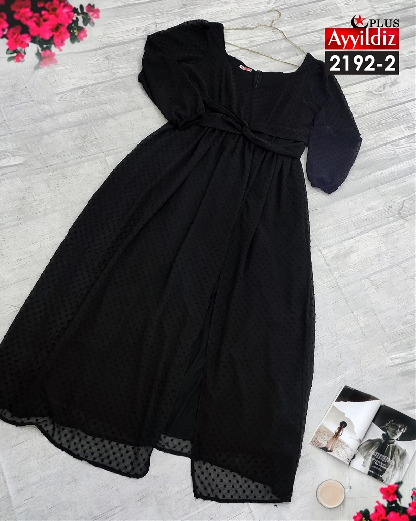 پیراهن بلند مجلسی سایز بزرگ زنانه کد 2192