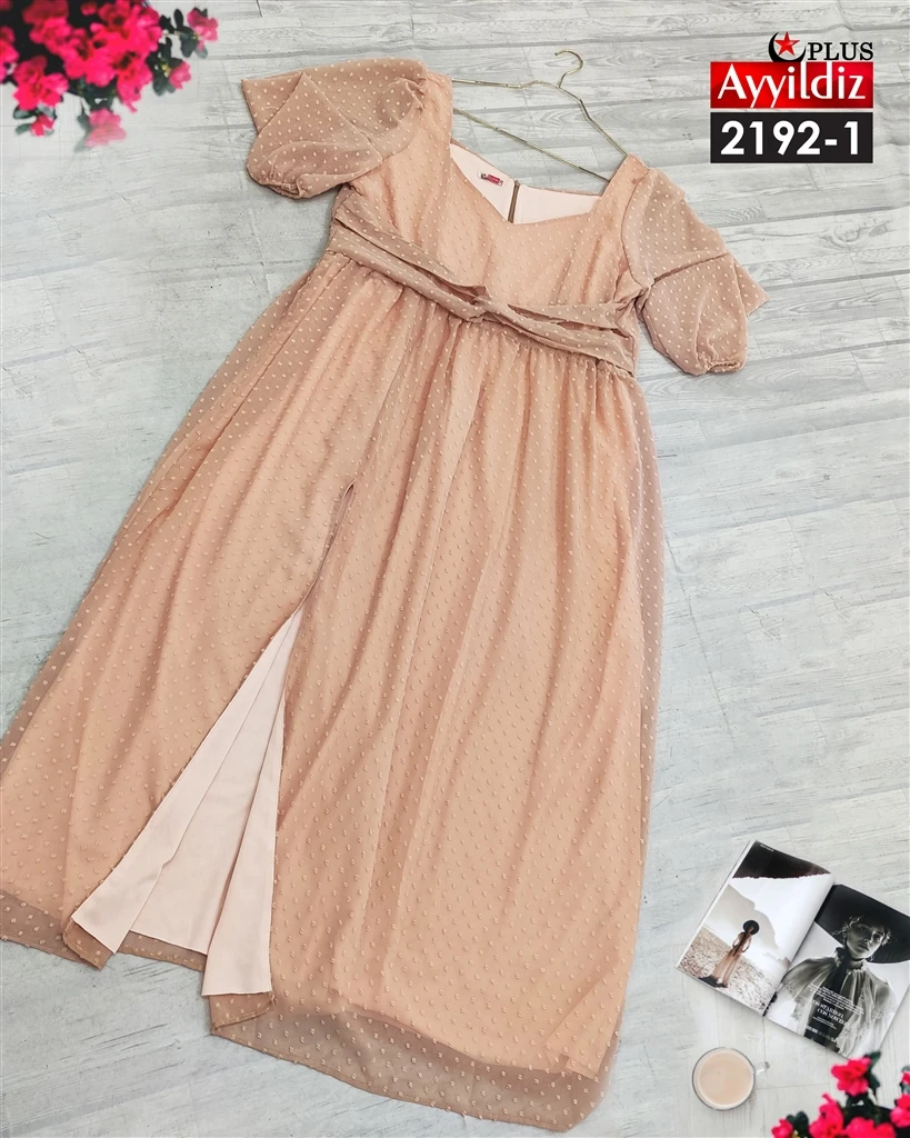 پیراهن بلند مجلسی سایز بزرگ زنانه کد 2192