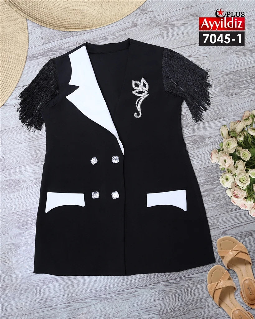کت مجلسی سایز بزرگ زنانه  سری AyLux  کد 7045