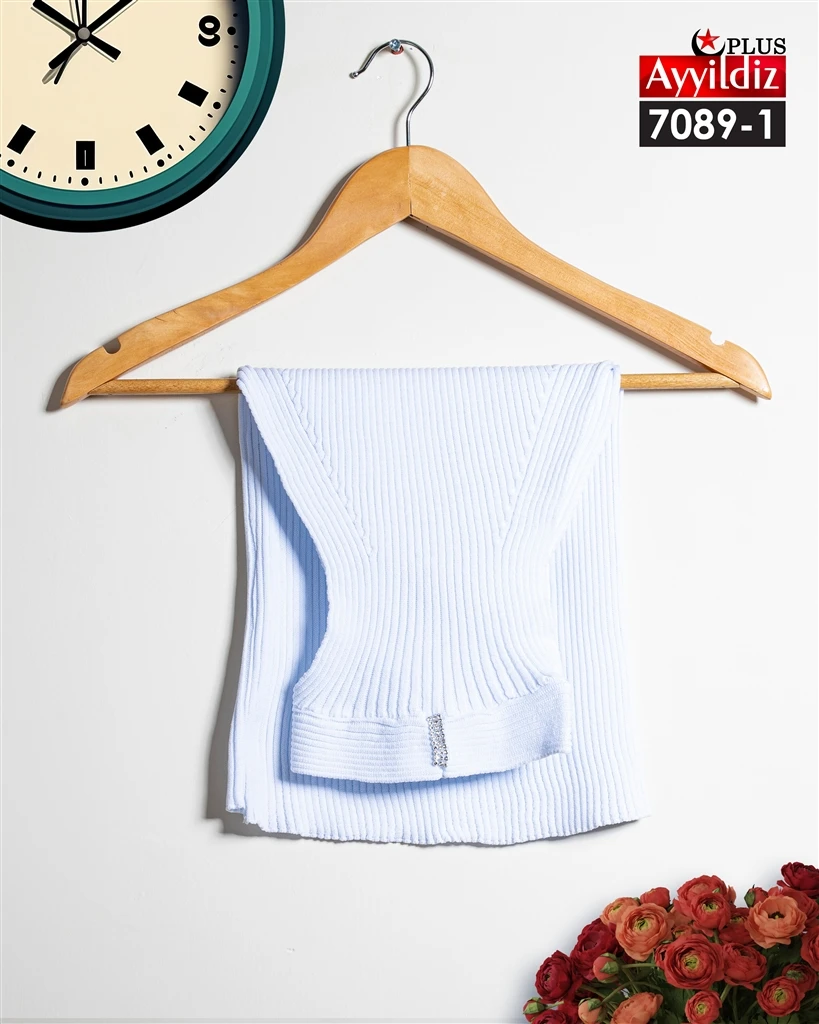 کراپ یقه اسکی سایز بزرگ زنانه کد 7089