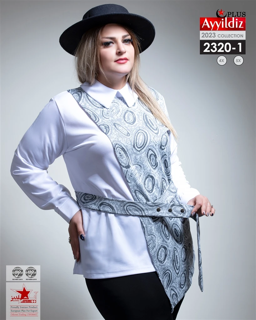 شومیز مجلسی سایز بزرگ کد 2320