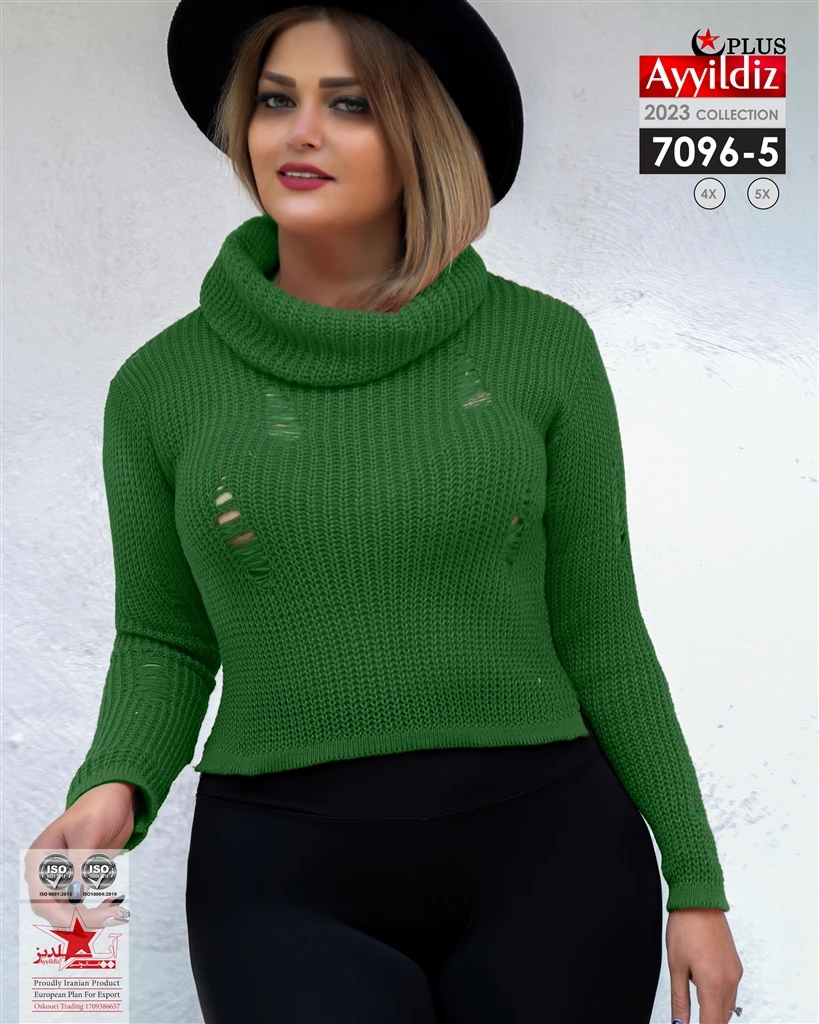 بلوز بافت سایز بزرگ زنانه کد 7096