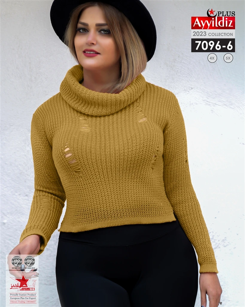 بلوز بافت سایز بزرگ زنانه کد 7096