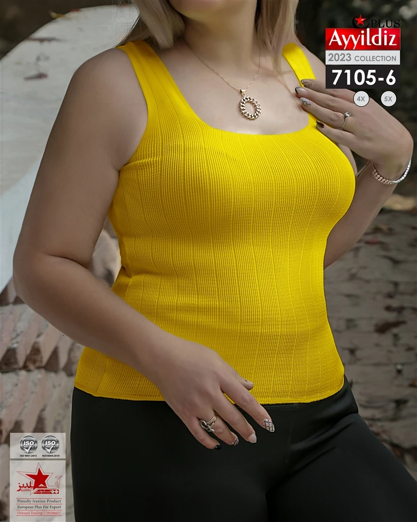 تاپ بافت سایز بزرگ زنانه کد 7105