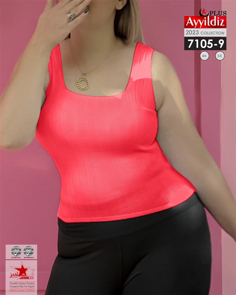 تاپ بافت سایز بزرگ زنانه کد 7105