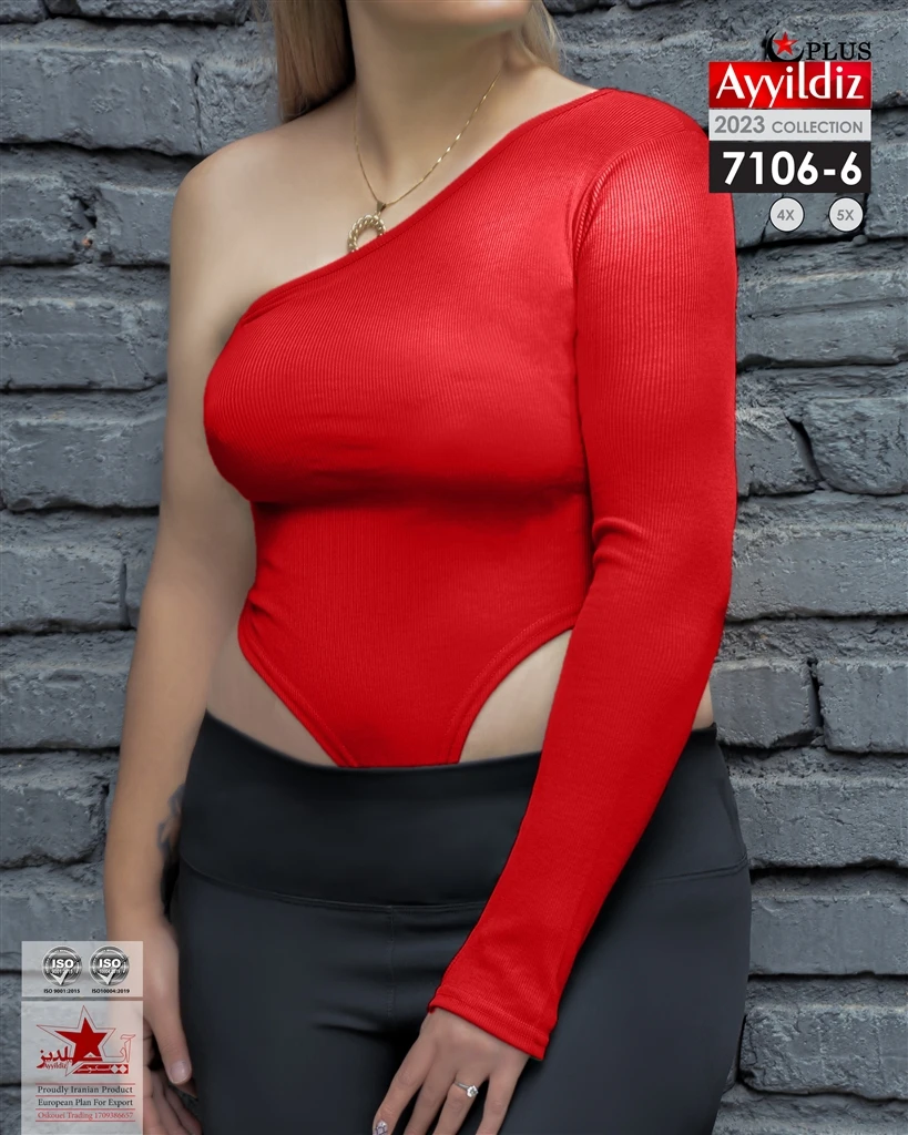 بادی فینگردار سایز بزرگ زنانه کد 7106