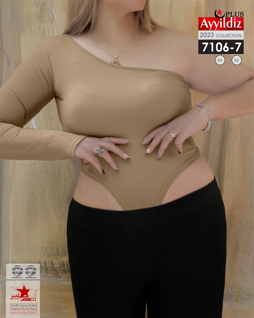 بادی فینگردار سایز بزرگ زنانه کد 7106