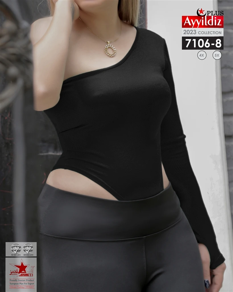 بادی فینگردار سایز بزرگ زنانه کد 7106