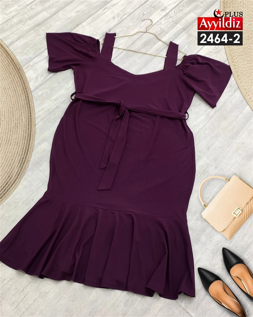 پیراهن مجلسی سایز بزرگ زنانه کد 2464