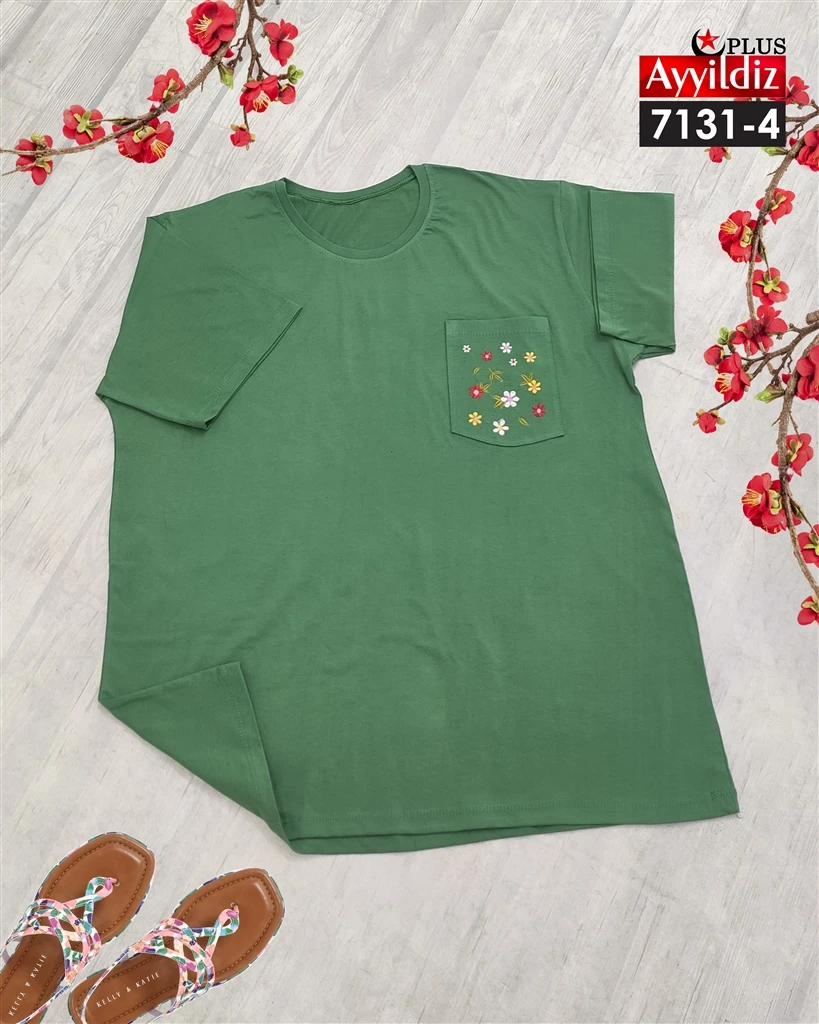 تیشرت سایز بزرگ زنانه کد 7131