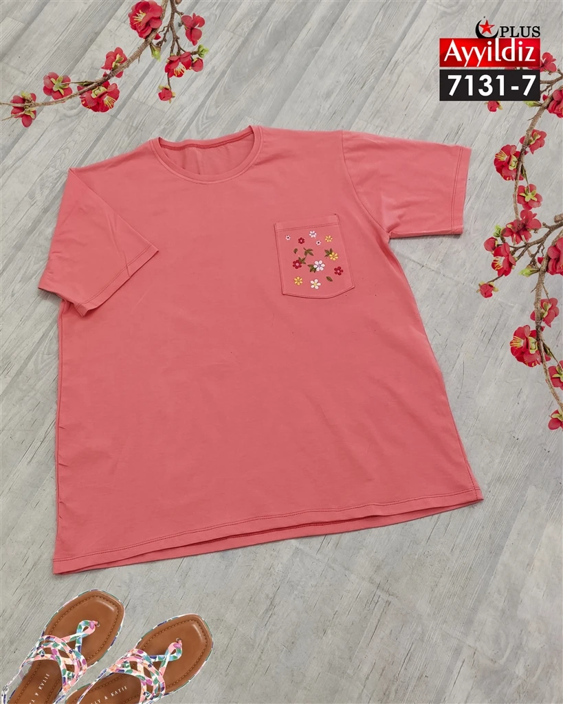 تیشرت سایز بزرگ زنانه کد 7131