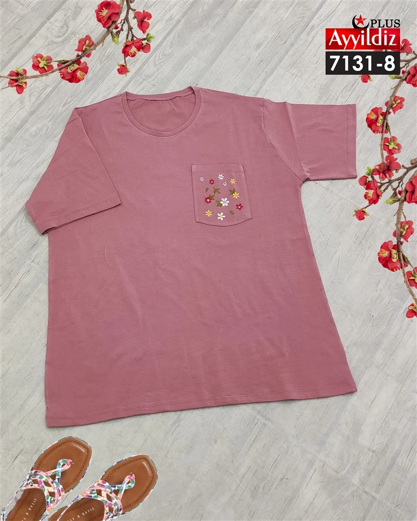تیشرت سایز بزرگ زنانه کد 7131