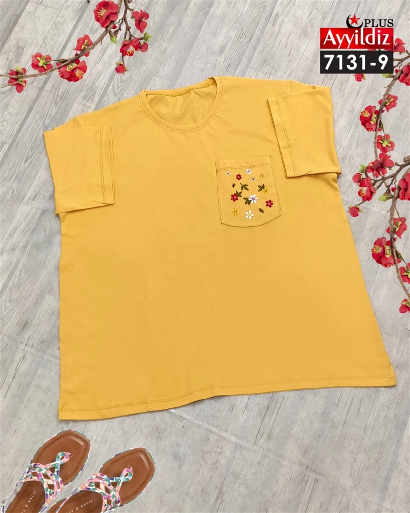 تیشرت سایز بزرگ زنانه کد 7131