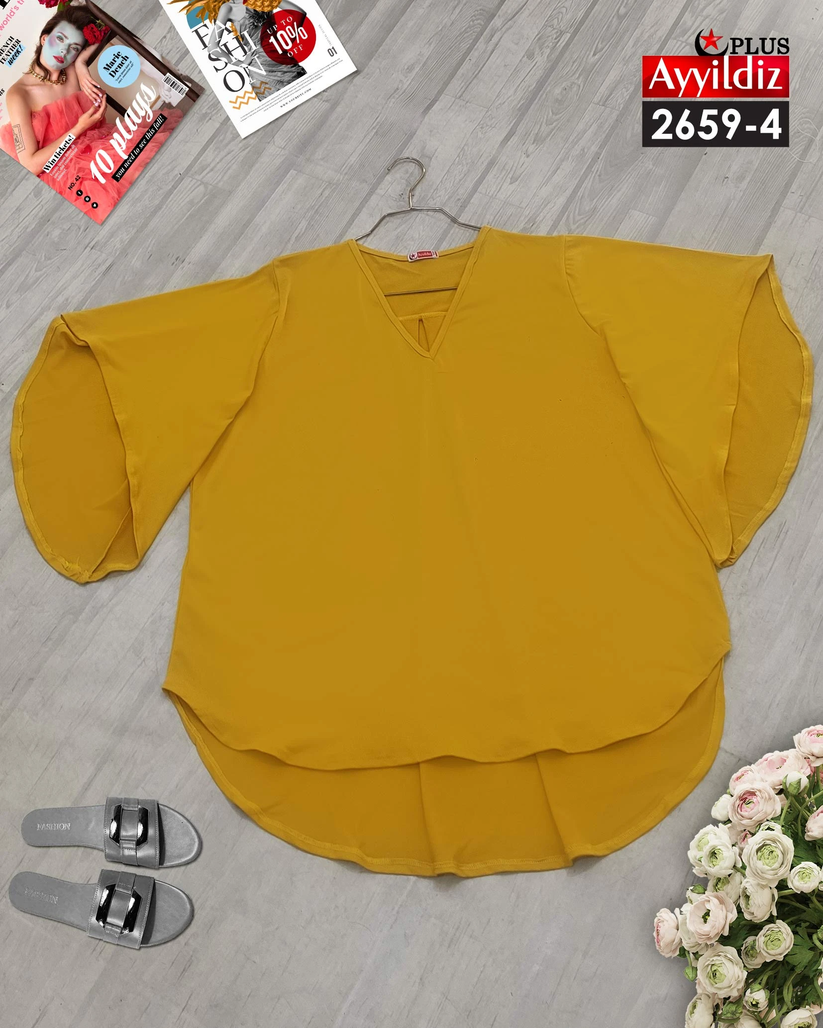 شومیز راحت سایز بزرگ زنانه کد 2659