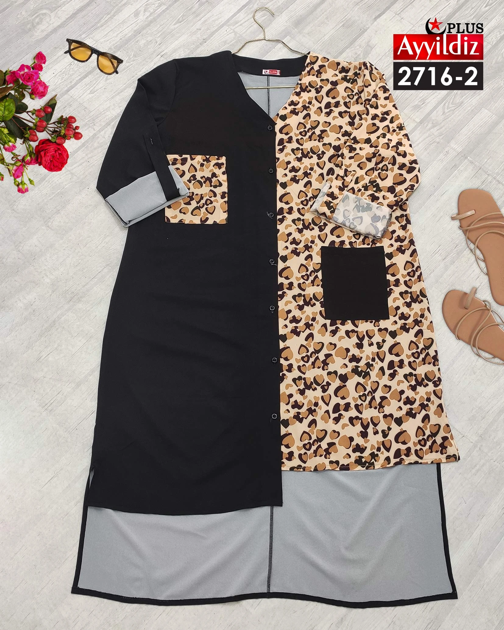 تونیک لش سایز بزرگ کد 2716