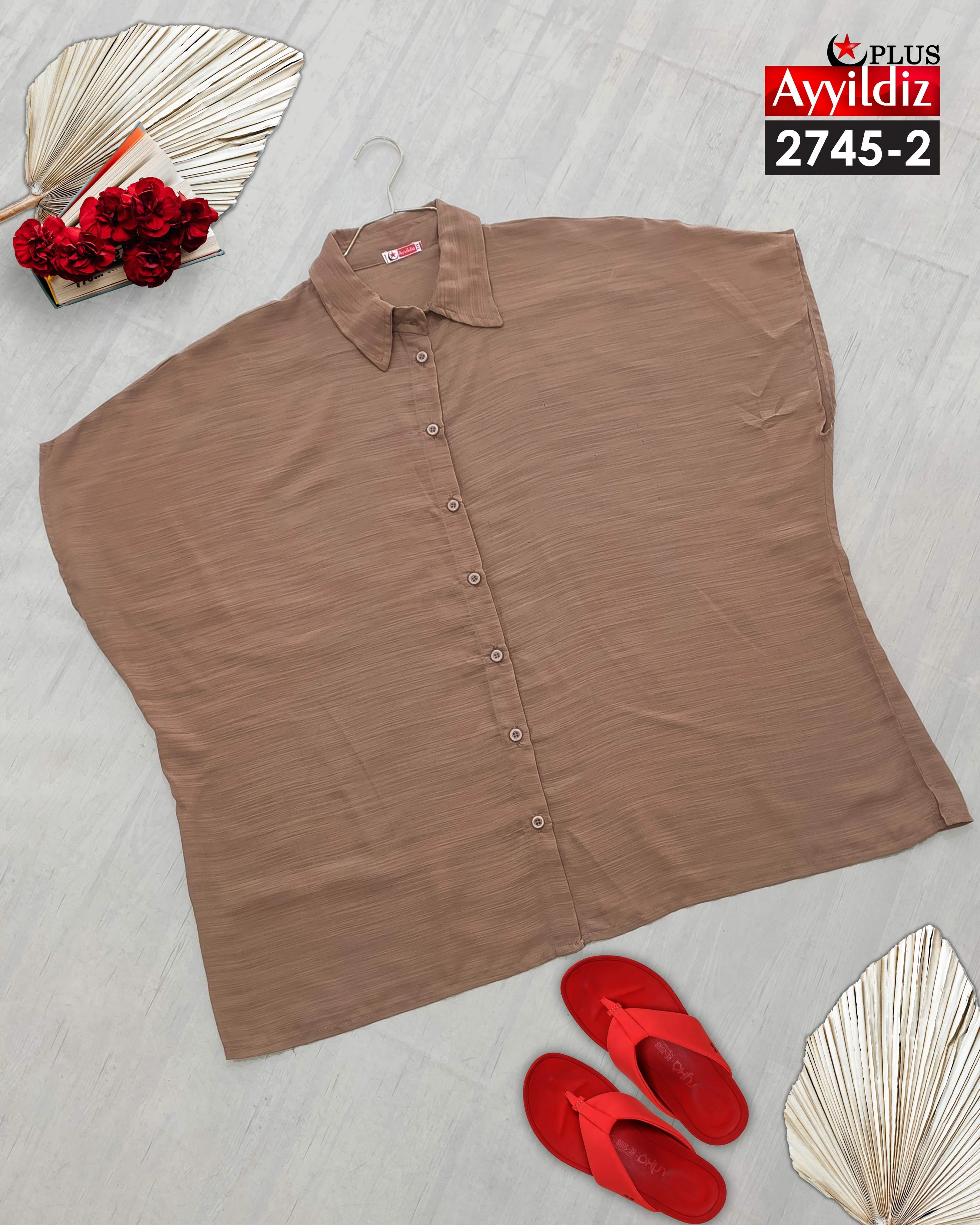 شومیز مجلسی خنک سایز بزرگ زنانه کد 2745
