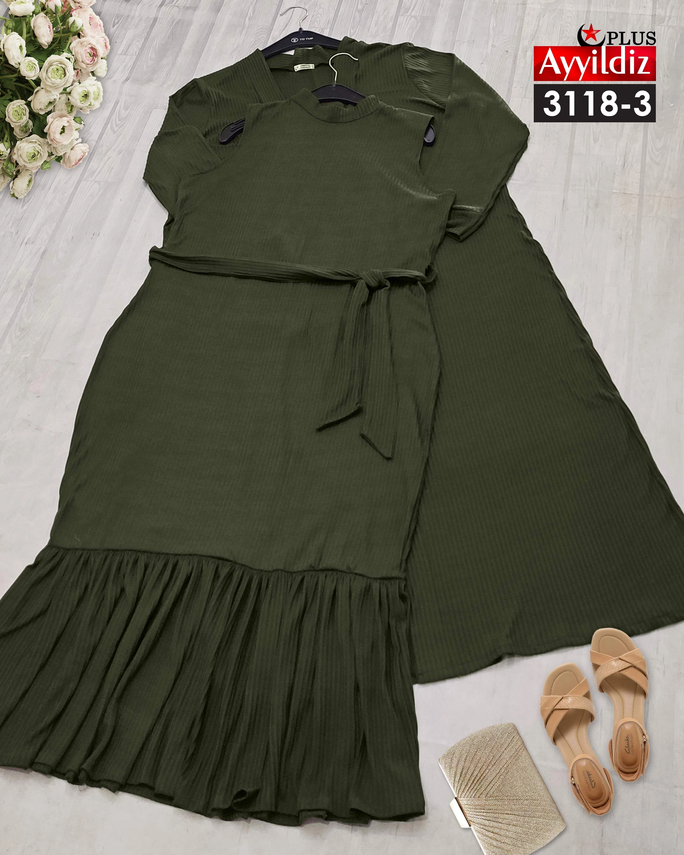 رویه و سارافون مجلسی سایز بزرگ زنانه کد 3118