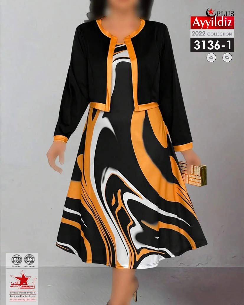 کت و سارافون سایز بزرگ کد 3136