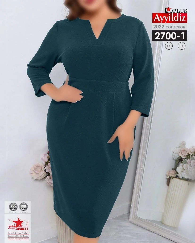 پیراهن مجلسی سایز بزرگ زنانه کد 2700