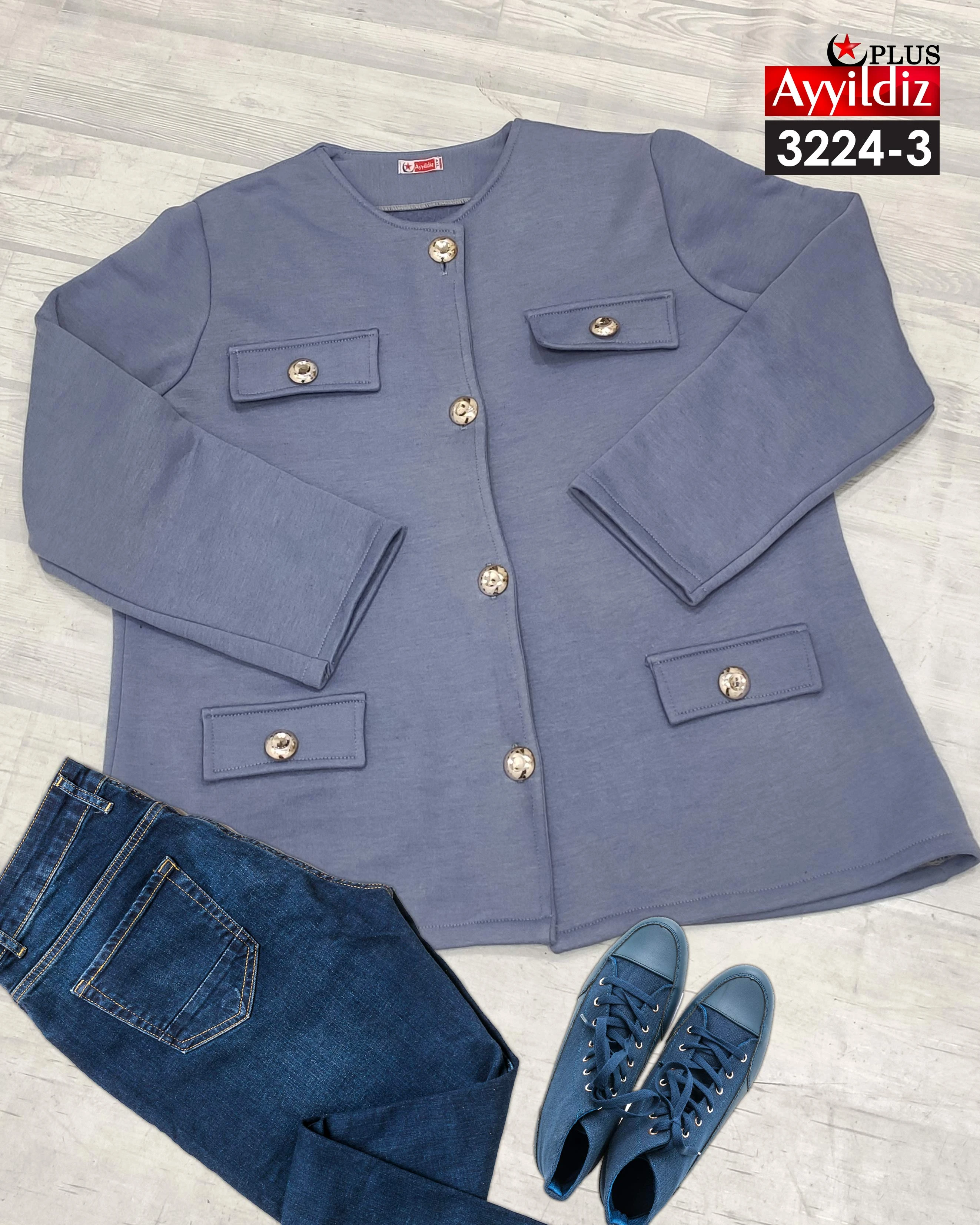 کت اسپرت سایز بزرگ زنانه کد 3224
