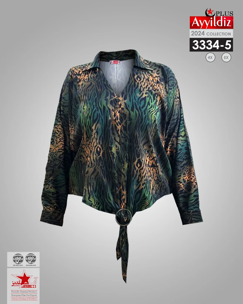 شومیز مجلسی سایز بزرگ زنانه کد 3334