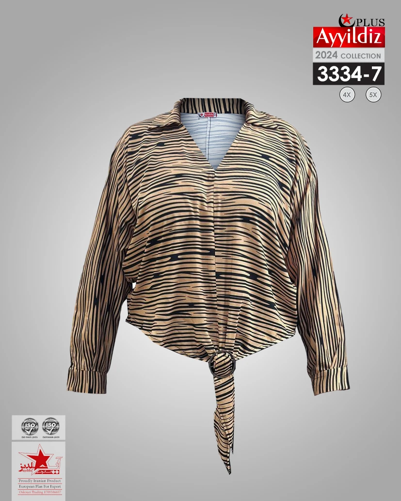 شومیز مجلسی سایز بزرگ زنانه کد 3334