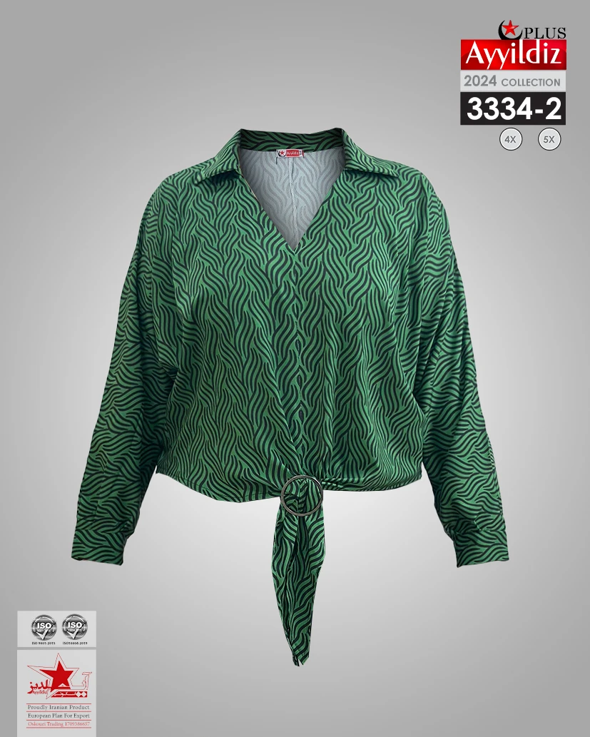 شومیز مجلسی سایز بزرگ زنانه کد 3334