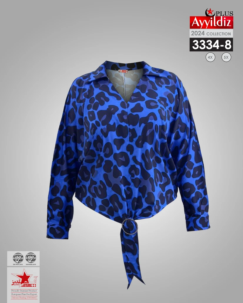 شومیز مجلسی سایز بزرگ زنانه کد 3334